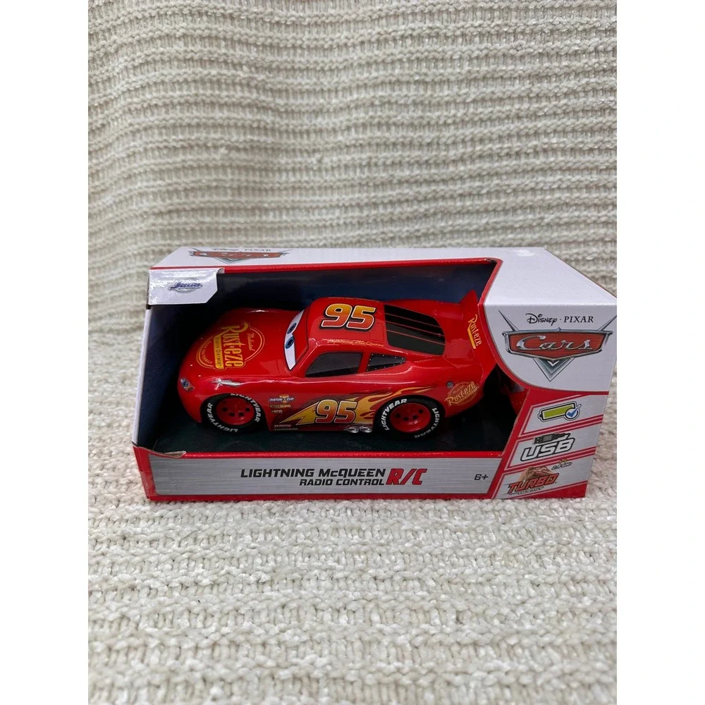 Jada Disney Pixar Cars Lightning McQueen RC Car Red USB‎ Rechargeable Kids Toy